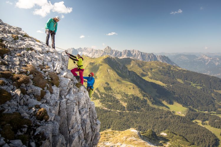 Wunderbare Klettersteig Tour im Rätikon, Klettersteig Gauablick